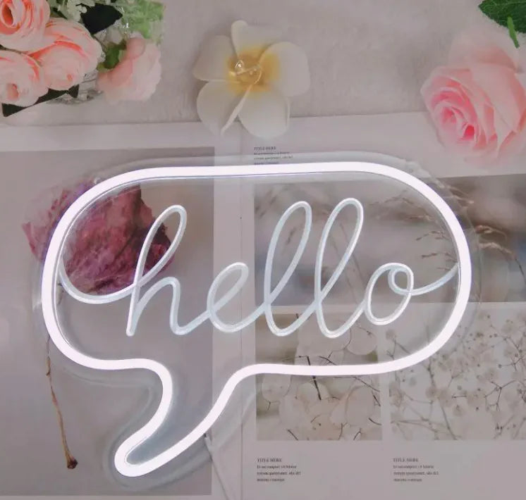 Hello Neon Light | Neon Sign Decor