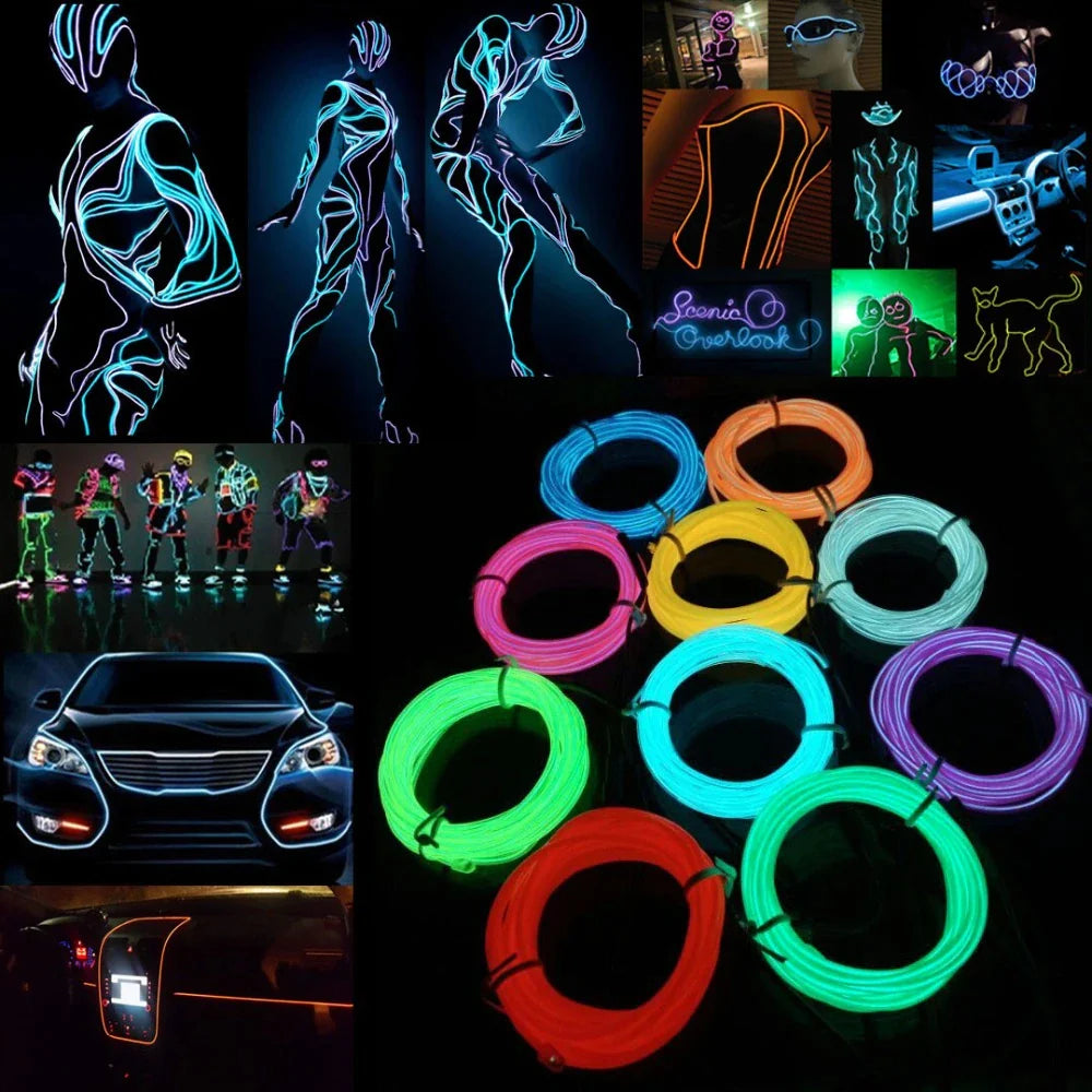 Neon LED Light Glow Wire String