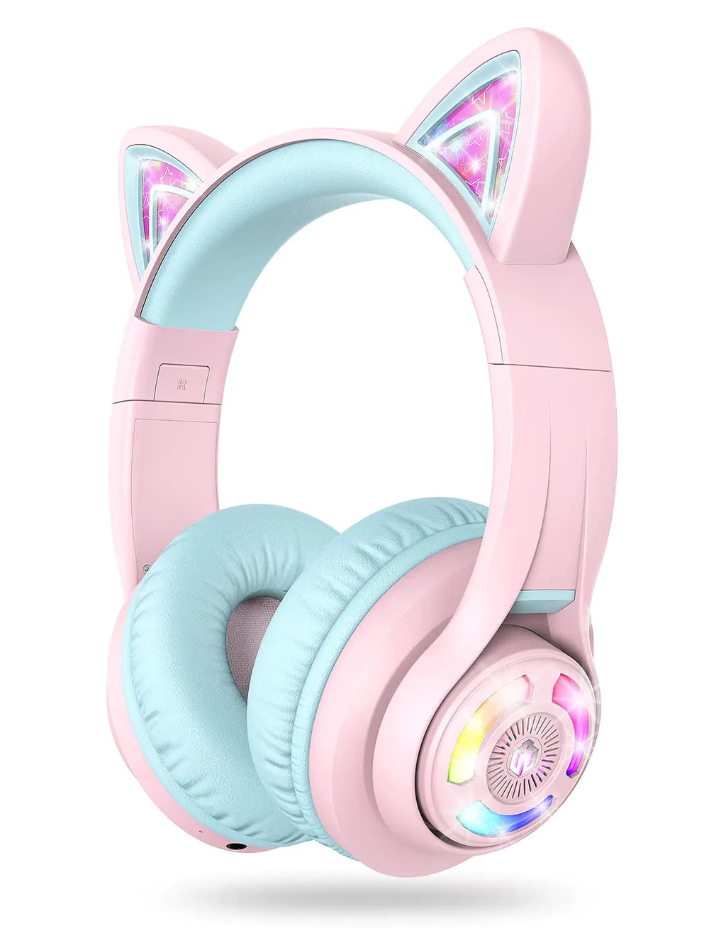 iClever BTH13 Kids Wireless Bluetooth Headphones Cat Ears | LED
