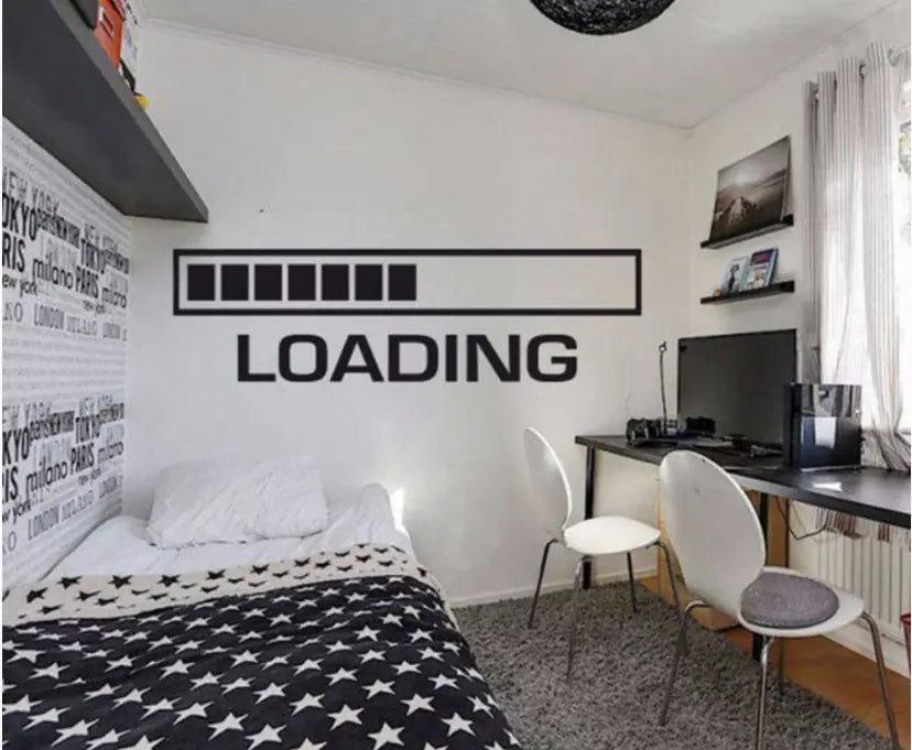 Large Loading Wall Decal for Game Room