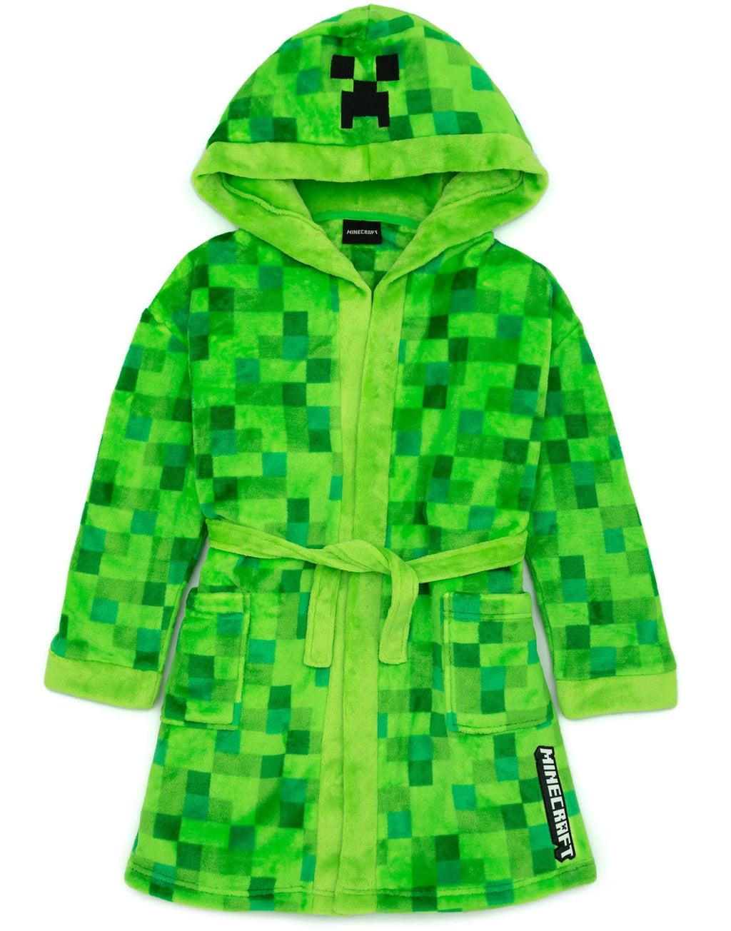 Minecraft Dressing Gown Pixelated Creeper Gamer Gift Boys Bathrobe 11-12 Years