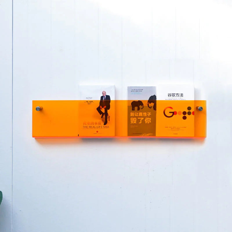 Acrylic Floating Wall Mounted Bookshelf Shelf