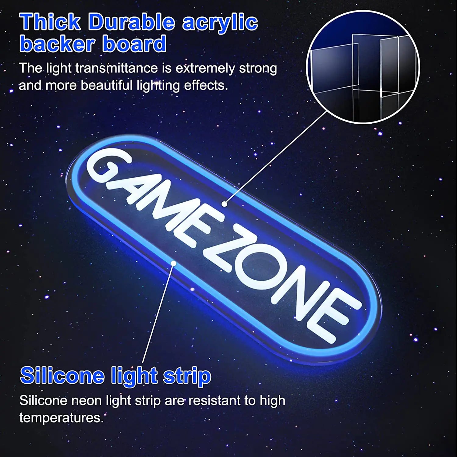 LED Neon Desk Lamp - Game Zone Indoor Decor