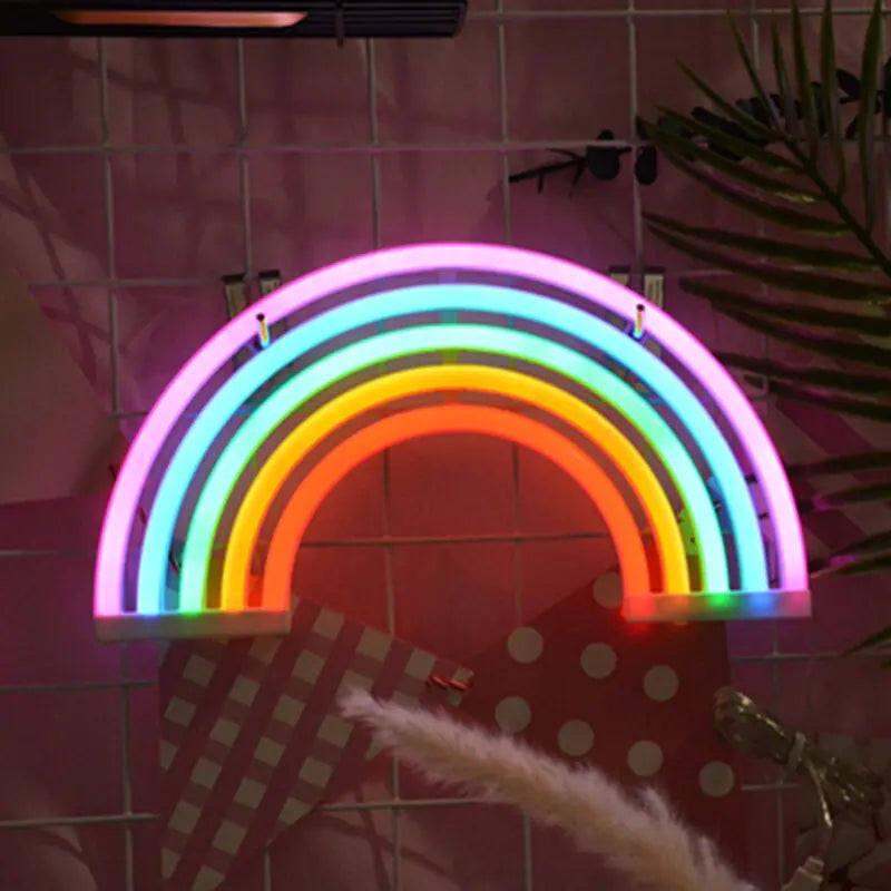 LED Rainbow Neon Wall Light