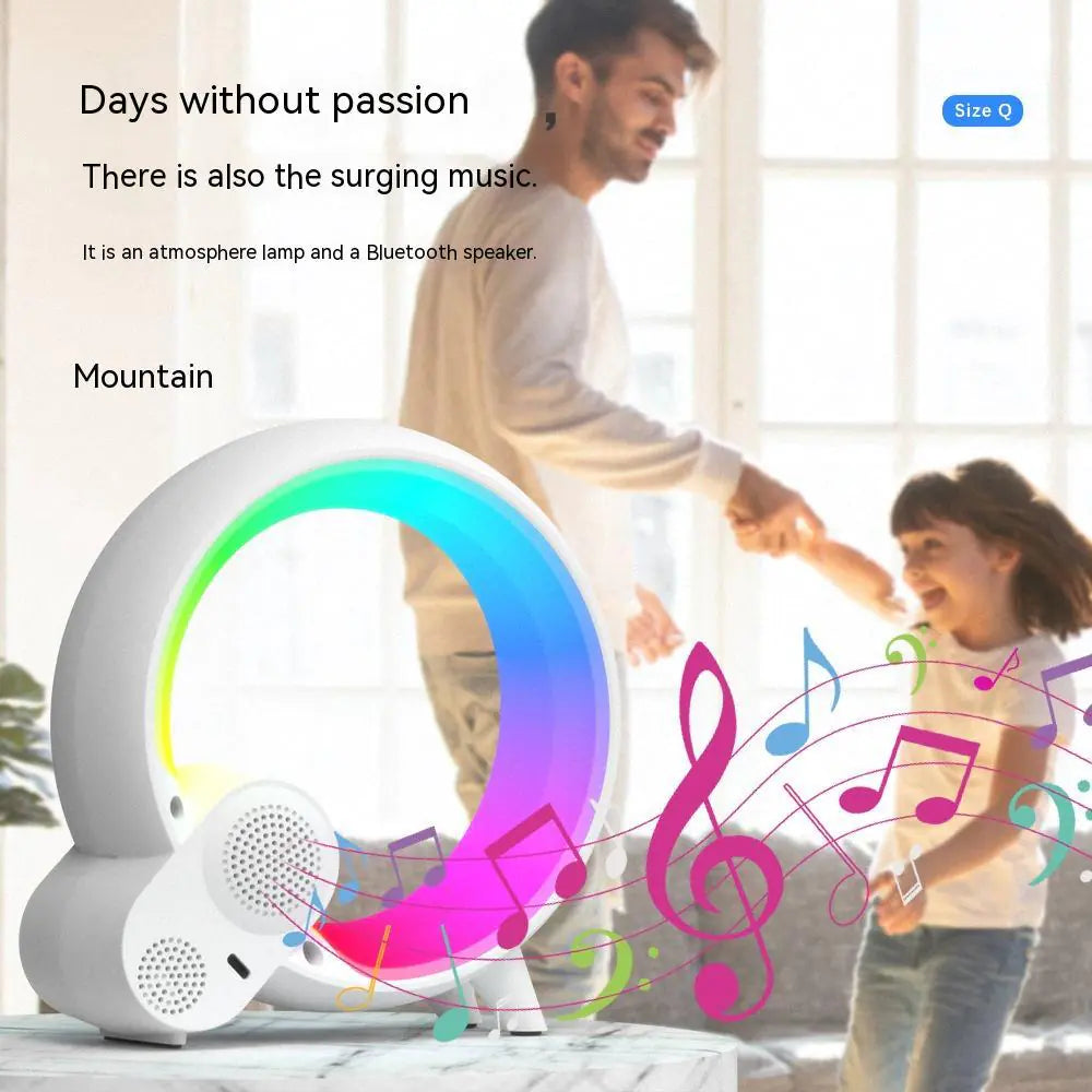 LED Digital Display Alarm Clock Bluetooth Speaker including White Noise LED (21cm * 7.5cm)