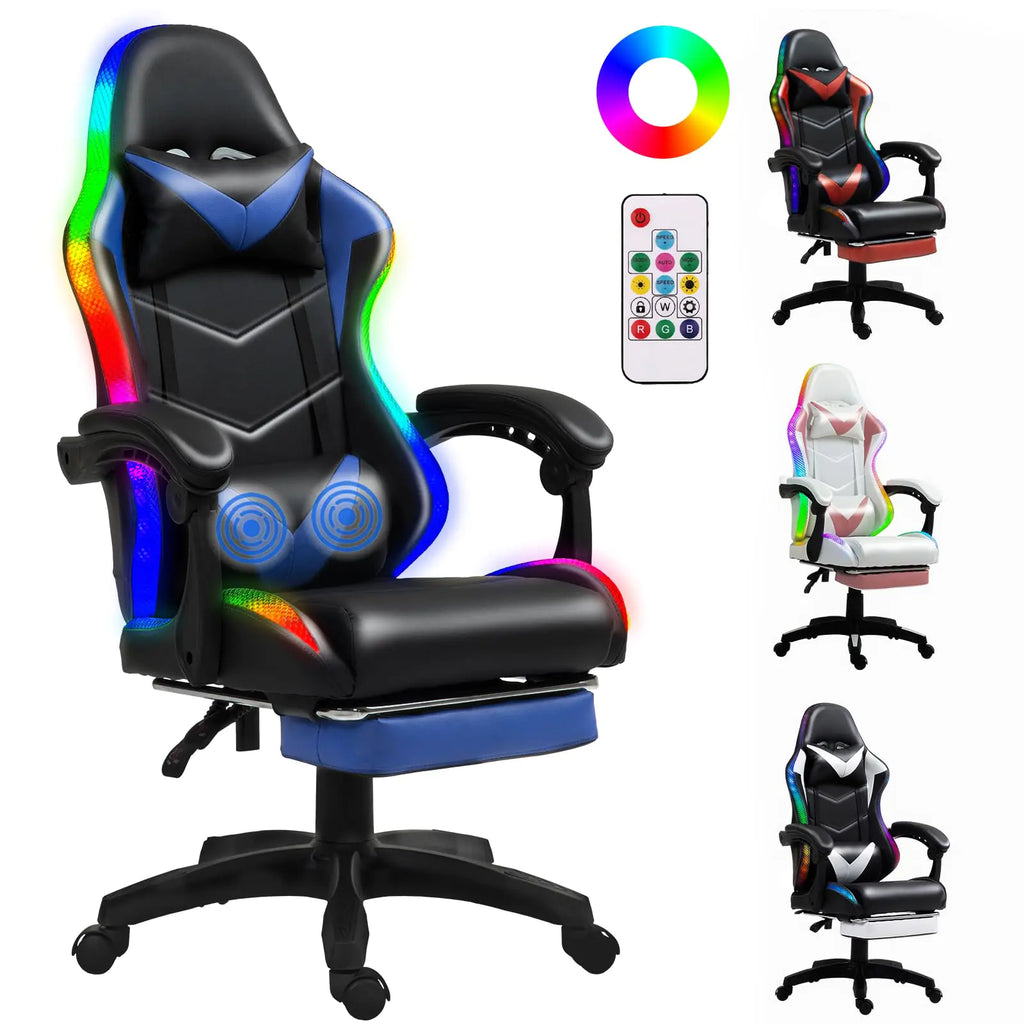 RGB LED Lights Gaming Chair