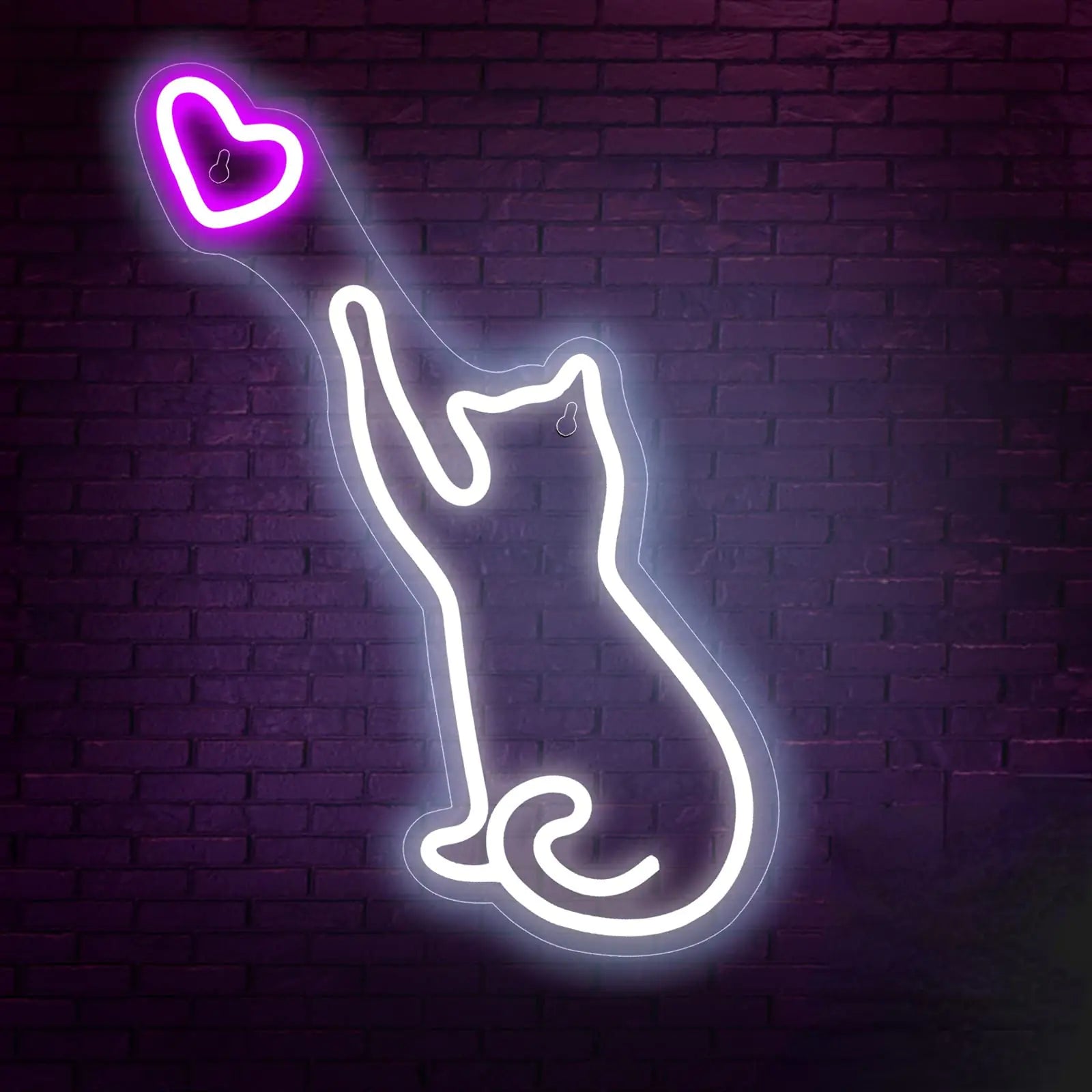 LED Neon Cat Wall Decor for Indoor/Outdoor Lighting