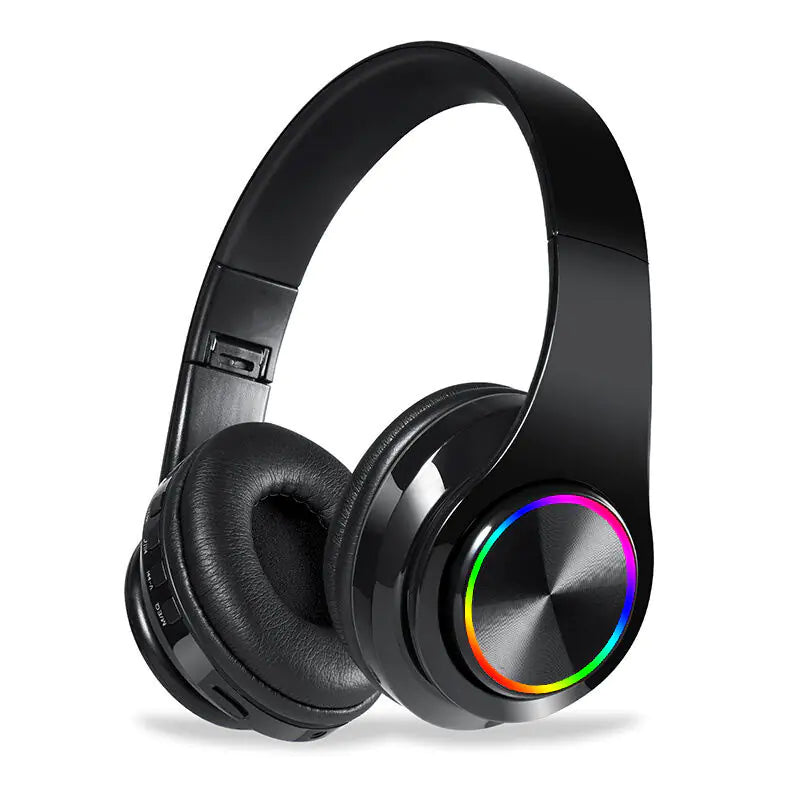B39 Bluetooth Headphones with LED Light Feature