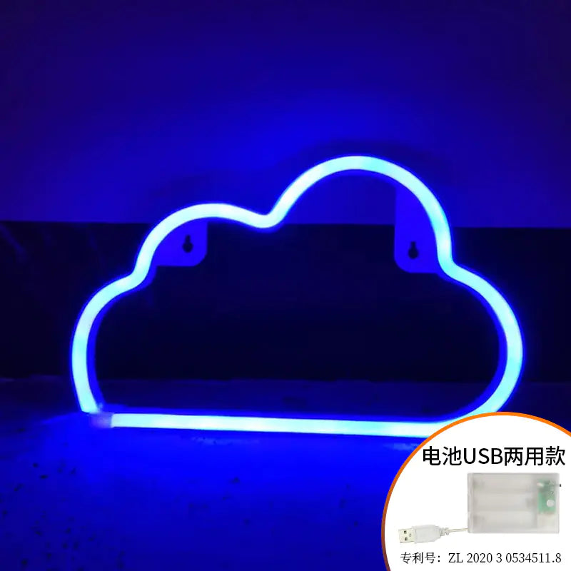 LED Cloud Neon Light - Creative Wall Decor for Rooms